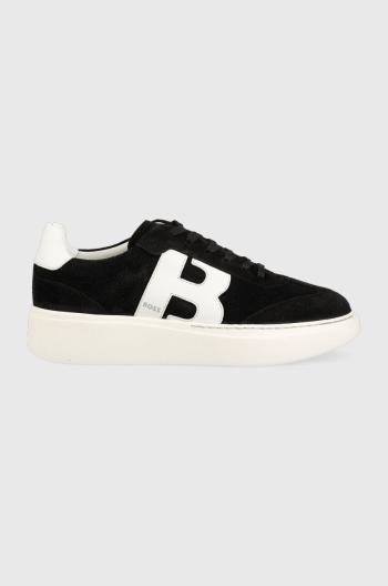 Semišové sneakers boty BOSS Amber B černá barva