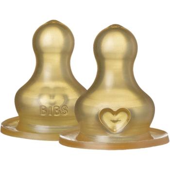 BIBS Baby Glass Bottle Latex Nipple savička na láhev Medium Flow 2 ks