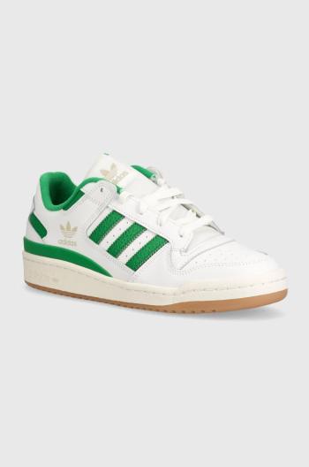 Kožené sneakers boty adidas Originals Forum Low bílá barva, IH7820