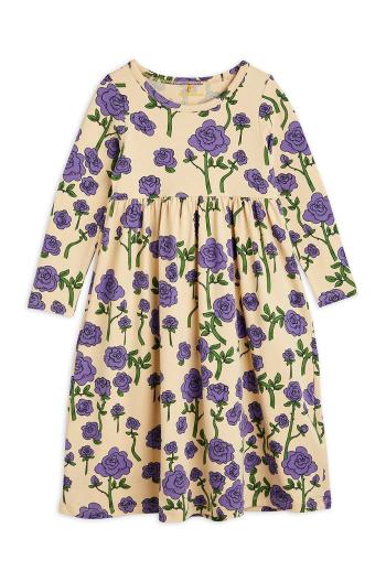Dívčí šaty Mini Rodini fialová barva, midi