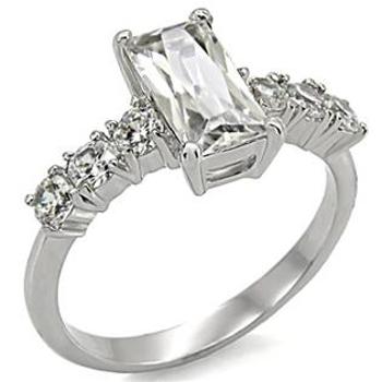 Šperky4U Ocelový prsten se zirkony - velikost 52 - AL-0003-52