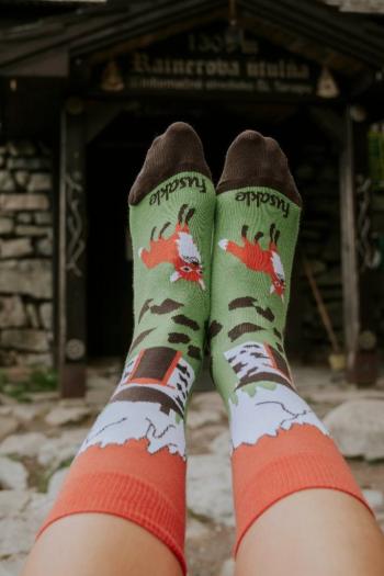 Vícebarevné ponožky Rainerova chata
