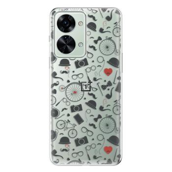 Odolné silikonové pouzdro iSaprio - Vintage Pattern 01 - black - OnePlus Nord 2T 5G