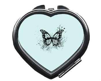 Zrcátko srdce Motýl grunge