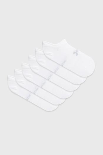 Ponožky Under Armour 1370542 (6-pak) dámské, bílá barva
