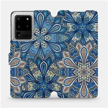Flipové pouzdro na mobil Samsung Galaxy S20 Ultra - V108P Modré mandala květy (5903516172153)