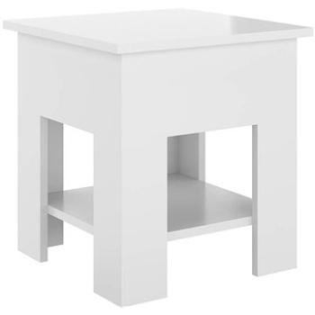 SHUMEE Konferenční stolek bílý vysoký lesk 40 × 40 × 42cm kompozitní dřevo, 810277 (810277)