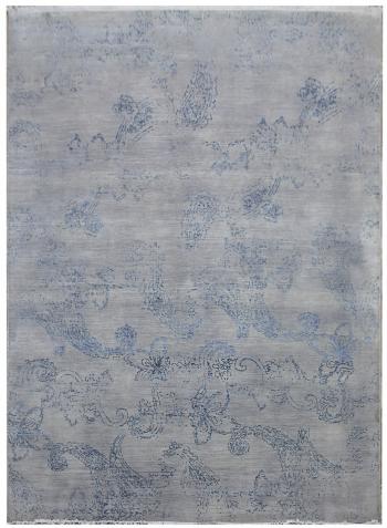 Diamond Carpets koberce Ručně vázaný kusový koberec Diamond DC-KERRY 2 Silver/blue - 180x275 cm Modrá