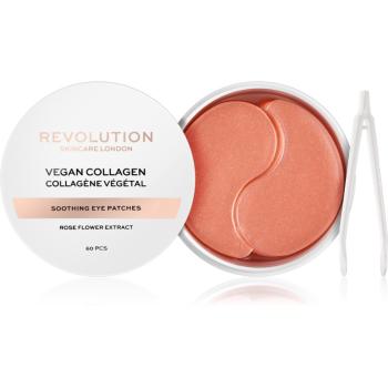 Revolution Skincare Rose Gold Vegan Collagen hydrogelová maska na oční okolí se zklidňujícím účinkem 30x2 ks