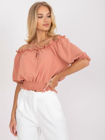 RŮŽOVÁ HALENKA SE SPADLÝMI RAMENY -LK-BZ-508576.05X-PINK Velikost: S/M