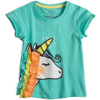 Dívčí tričko z BIO bavlny LEMON BERET JEDNOROŽEC tyrkysové Velikost: 128