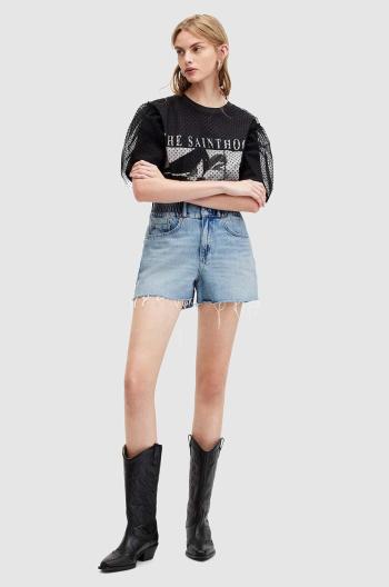 Džínové šortky AllSaints HAILEY DENIM SHORT dámské, hladké, high waist, W006EA