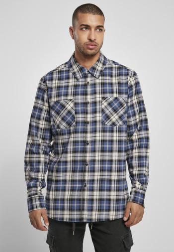 Urban Classics Checked Roots Shirt darkblue/white - XL