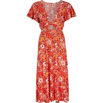 O'Neill KNOT FRONT DRESS Dámské šaty, červená, velikost M