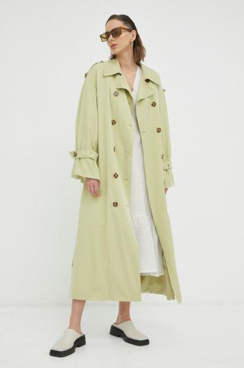 Trench kabát By Malene Birger dámský, zelená barva, přechodný, oversize