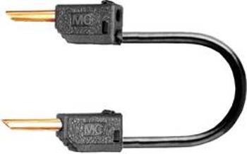 Měřicí kabel banánek 2 mm ⇔ banánek 2 mm MultiContact LK2-F, 0,3 m, černá