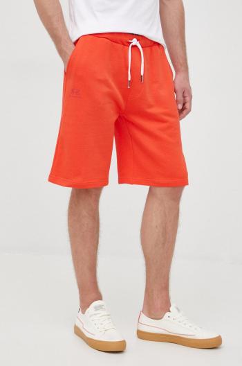 Bavlněné šortky La Martina pánské, oranžová barva