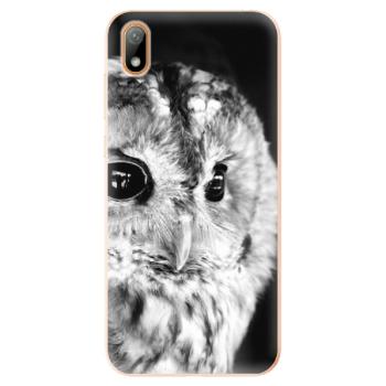 Odolné silikonové pouzdro iSaprio - BW Owl - Huawei Y5 2019