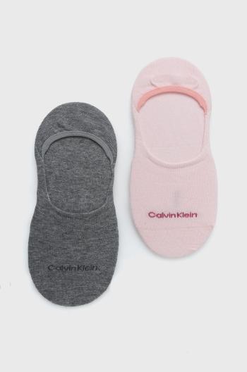 Ponožky Calvin Klein ( 2-pak) dámské, růžová barva