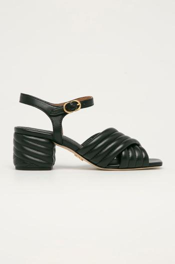 Kožené sandály Tory Burch černá barva