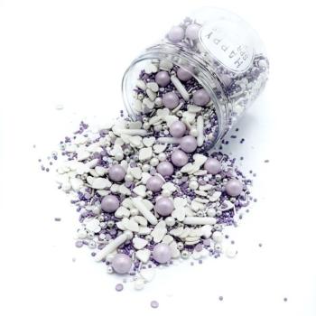 Cukrové zdobení Purple Wedding - fialové zdobení 90 g - Happy Sprinkles