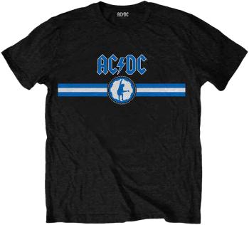 AC/DC Tričko Blue Logo & Stripe Black M