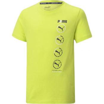 Puma ACTIVE SPORTS GRAPHIC TEE Dětské tričko, světle zelená, velikost 128