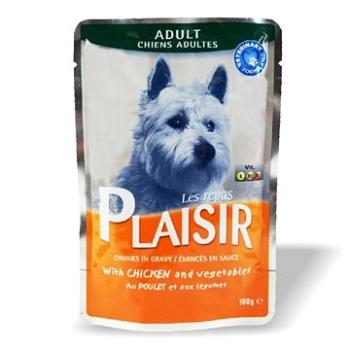 Plaisir Dog kapsička kuřecí se zeleninou 22 × 100 g (8595657300105)