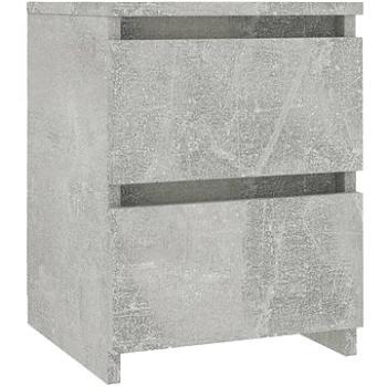 Noční stolek betonově šedý 30 × 30 × 40 cm dřevotříska (800521)