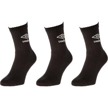 Umbro ANKLE SPORTS SOCKS 3 PACK Ponožky, černá, velikost 35-38