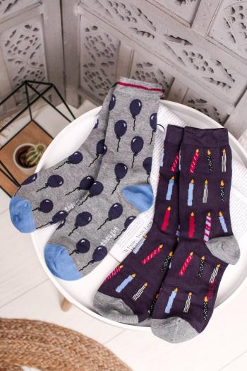 Vícebarevné ponožky Bamboo Party Socks in a Bag - dvojbalení
