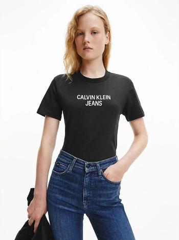 Calvin Klein Calvin Klein Jeans dámské černé tričko EASY INSTITUTIONAL TEE