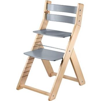 Rostoucí židle Wood Partner Sandy Barva: lak/šedá (8592927752602)