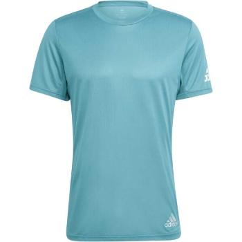 adidas RUN IT TEE Pánské běžecké tričko, tyrkysová, velikost