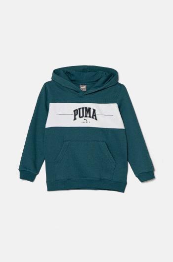 Dětská mikina Puma SQUAD Hoodie zelená barva, s kapucí, s potiskem, 682775