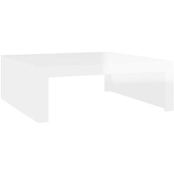 SHUMEE Konferenční stolek bílý vysoký lesk 100 × 100 × 35 cm dřevotříska, 808573 (808573)