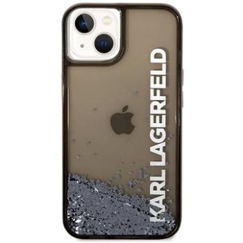 Karl Lagerfeld Translucent Liquid Glitter Zadní Kryt pro iPhone 14 Plus Black (KLHCP14MLCKVK)