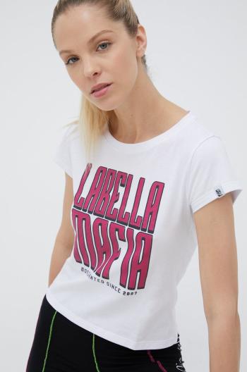 Bavlněné tričko LaBellaMafia bílá barva