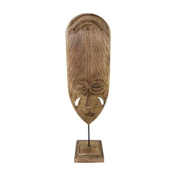 Dekorativná vyřezávaná maska Lumba z mangového dřeva - 58cm CIDMM58