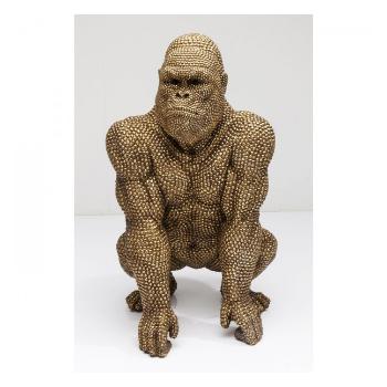 Dekorativní figurka Gorilla – zlatá 80 cm