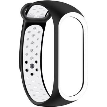 Eternico Sporty pro Xiaomi Mi band 5 / 6 solid black and white (APW-XMI5SP-SBW)