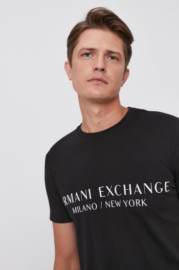 Tričko Armani Exchange pánské, černá barva, s potiskem, 8NZT72 Z8H4Z NOS