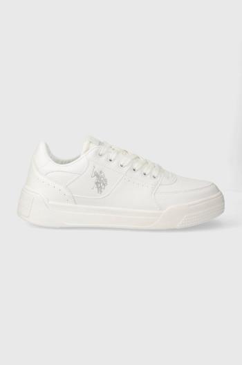 Sneakers boty U.S. Polo Assn. NOLE bílá barva, NOLE003M 4YN1