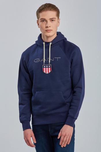 MIKINA GANT SHIELD HOODIE modrá L