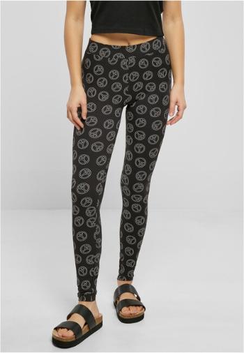 Urban Classics Ladies Soft AOP Leggings blackpeace - XXL