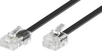 ISDN, Western kabel Basetech BT-1602116, [1x RJ45 zástrčka 8p4c - 1x RJ11 zástrčka 6p4c], 10.00 m, černá