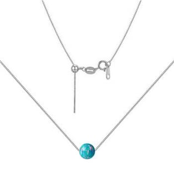 NUBIS® Stříbrný náhrdelník s opálem - kulička 6 mm - NBS01-OP02