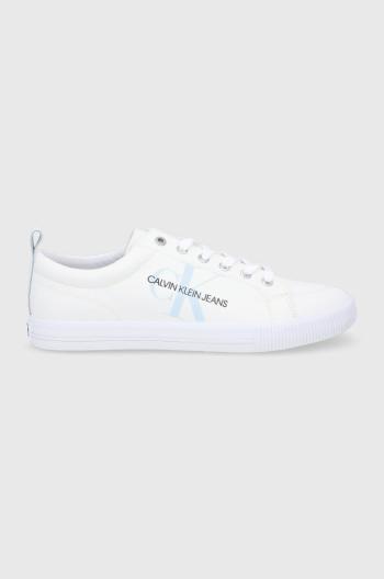 Tenisky Calvin Klein Jeans pánské, bílá barva