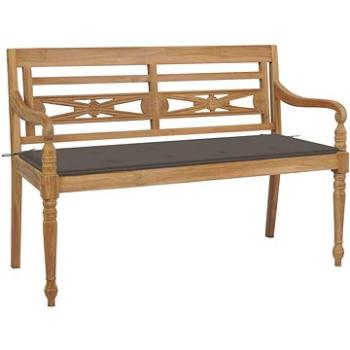 SHUMEE Lavice Batavia s taupe poduškou 120 cm teak 3062162 (3062162)