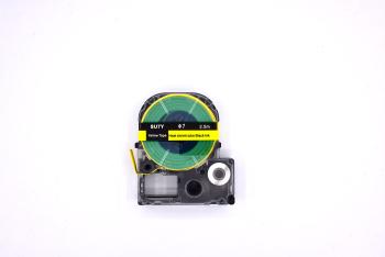 Epson SU7Y, 7mm, 12mm x 2, 5m, černý tisk / žlutý podklad, smršťovací kompatibilní páska